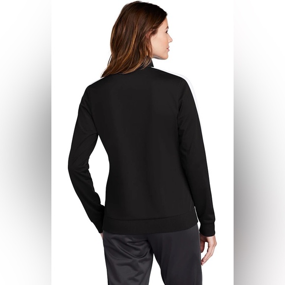 Forever 21 Sport Luxe Track Jacket Womens Medium Black White Stripe Zip Up - Picture 5 of 10